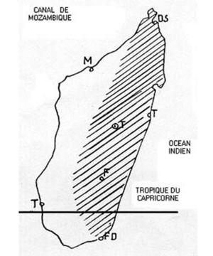 CARTE DE MADAGASCAR